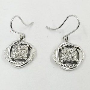 David Yurman Infinity Pave Diamond Drop Earrings